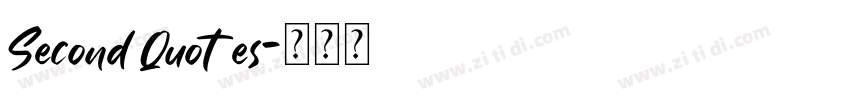 Second Quotes字体转换